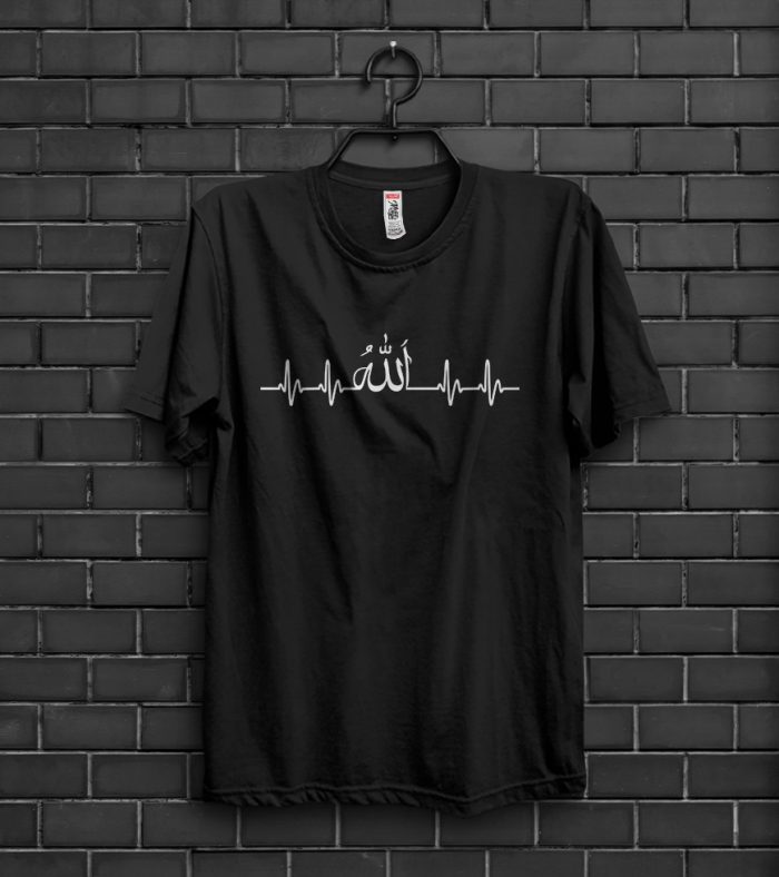 Allah Heartbeat-black t-shirt